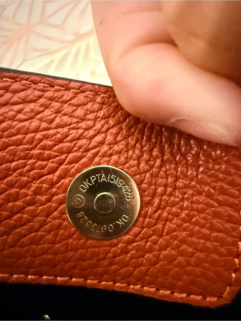 Leather Shoulder Bag in Rustic Orange